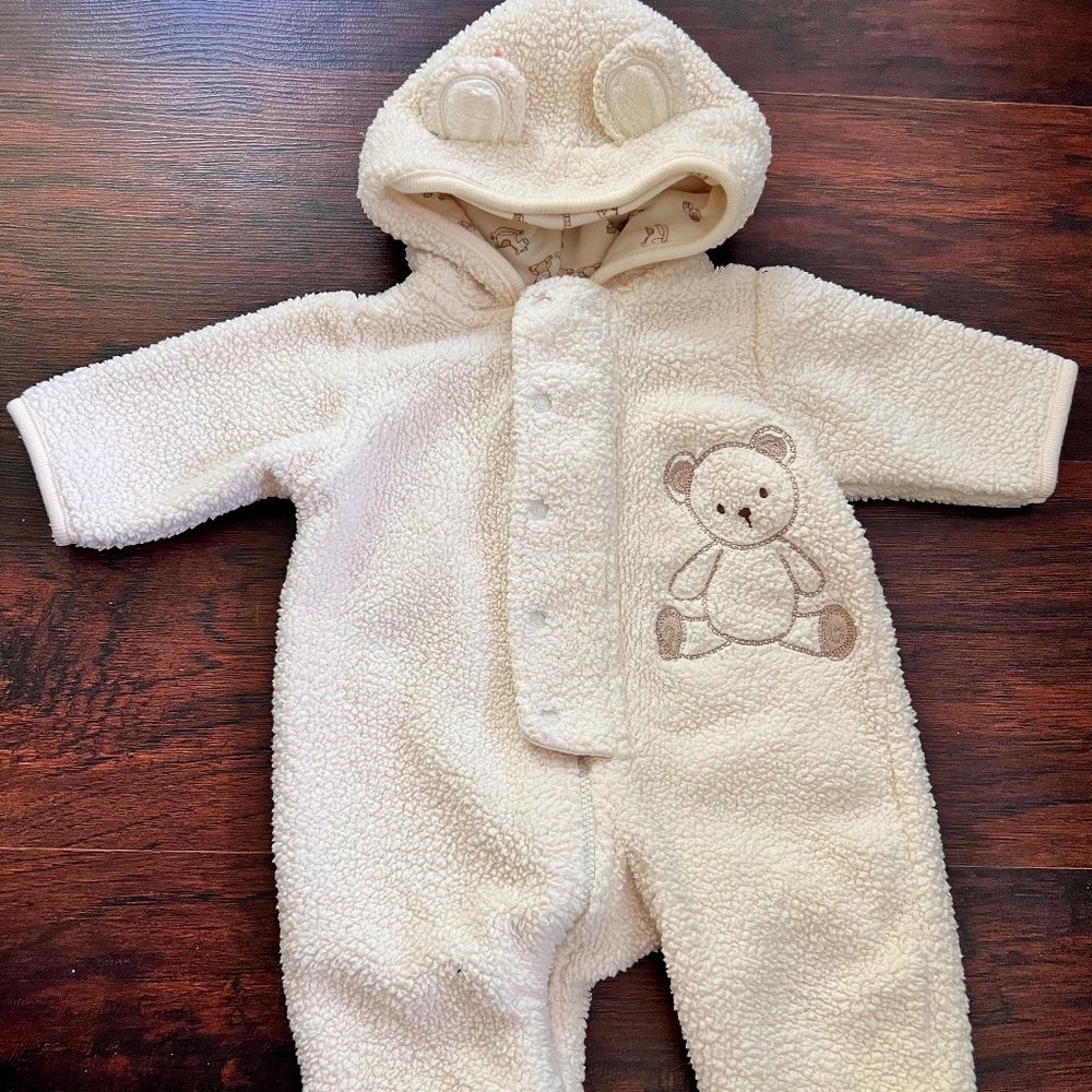 Carter's fleece bear winter suit 6 months